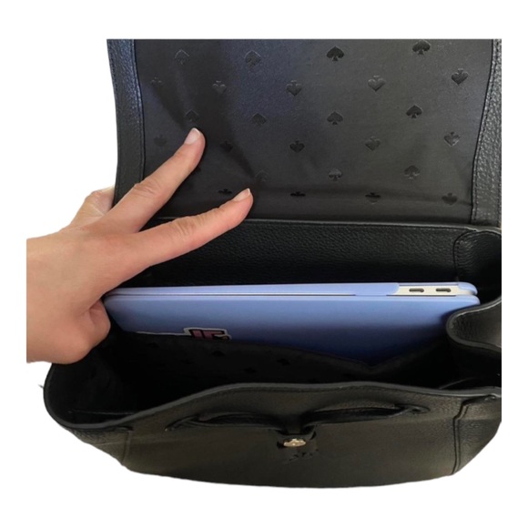 NWOT Kate ♠️ Spade Backpack In Black Leather. So Soft, So Roomy. Gorgeous! - Picture 3 of 6